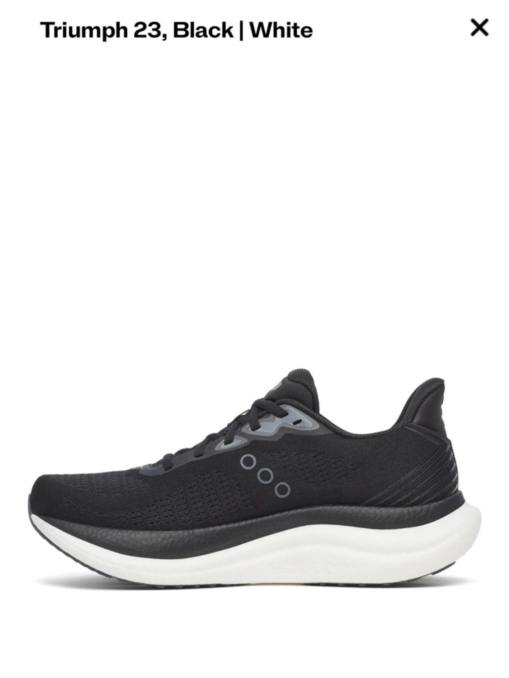 Saucony Triumph 23 Men's Black Running Sneakers - Picture 3 of 6